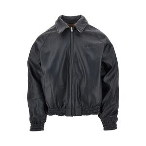 Arte Men Faux Leather And Flannel Reversible Jacket